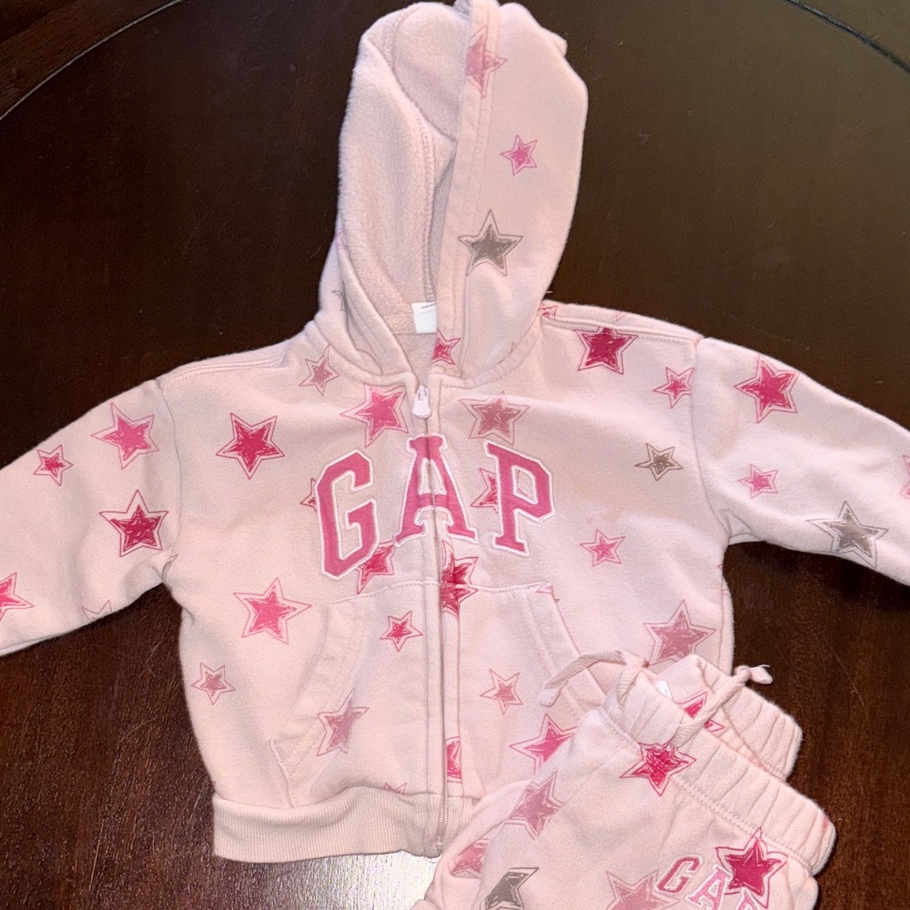 GAP Pink Star Pattern Hoodie and Joggers